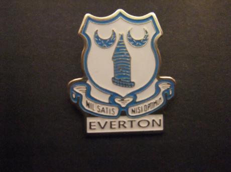 Everton Engelse voetbalclub , logo. lijfspreuk Nil satis nisi optimum ( Niets dan het beste is goed genoeg)